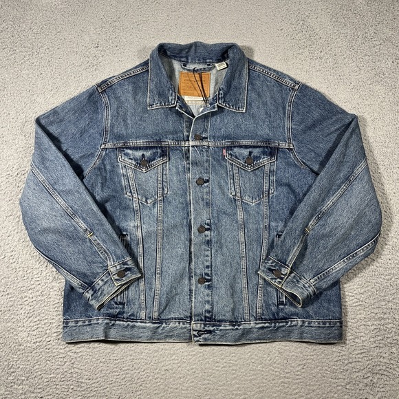 NWT Levi's Premium Men's Sz XXL Vintage Fit Trucker Jacket Denim Jean $98 - Picture 1 of 11